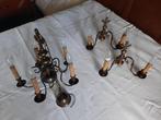 Luster / luchter + 2 wandlampen, Huis en Inrichting, Ophalen, Gebruikt, Metaal