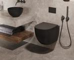 NIEUW toilet wc + GEBERIT drukknop mat zwart 1 of 2 stuks, Ophalen, Nieuw, Toilet