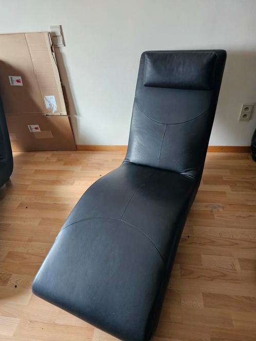 2 mooie zwarte lounge zetels, Huis en Inrichting, Zetels | Zetels en Chaises Longues, Zo goed als nieuw, Ophalen
