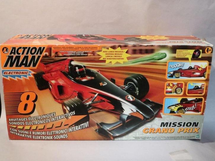 Action man ferrari (maakt geluid) en chauffeur, Kinderen en Baby's, Speelgoed | Actiefiguren, Gebruikt, Ophalen of Verzenden