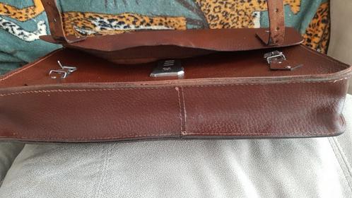 Cartable vintage, Handtassen en Accessoires, Tassen | Schooltassen, Zo goed als nieuw, Leer, Ophalen of Verzenden