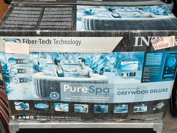Intex PureSpa Greywood Deluxe bubble massage jacuzzi, Tuin en Terras, Bubbelbaden en Hottubs, Filter, Ophalen