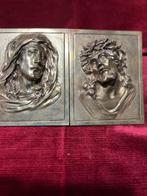 Paire de bas reliefs en bronze epais, Antiquités & Art, Antiquités | Objets religieux, Enlèvement ou Envoi
