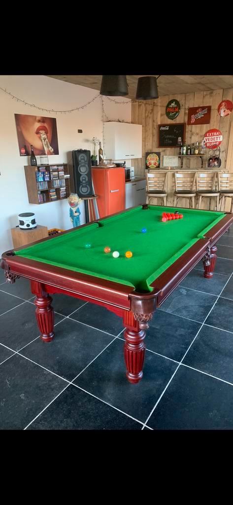 Poolbiljart-snookerbiljart 8ft, Sport en Fitness, Biljarten en Poolen, Zo goed als nieuw, Ophalen