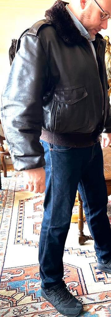 Veste Schott, made in USA, achetée New York 2006, taille 54, Porté, Taille 52/54 (L), Schott, Autres types
