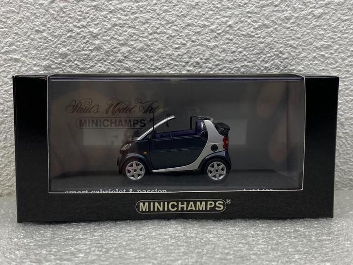 Smart Cabrio Passion, Grijs Metalic, 1/1632, Hobby en Vrije tijd, Modelauto's | 1:43, Nieuw, Auto, MiniChamps, Ophalen