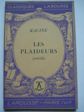 3. Racine Les Plaideurs, comédie Classiques Larousse (1941), Envoi, Jean Racine