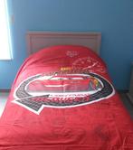 Housse de couette+taie d'oreiller cars 1 personne flanelle, Enlèvement, Utilisé, Rouge, Housse de couette