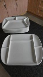 7 Fondueborden, Enlèvement, Comme neuf, Blanc