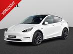 Tesla Model Y Long Range Dual Motor AWD, Auto's, Tesla, Elektrische ramen, Stof, Gebruikt, Wit