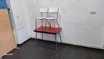ancien table formica  vintage couleur rouge avec deux chaise, Enlèvement ou Envoi