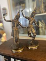 Vintage Thaise bronzen Teppanom tempelwachters, Ophalen of Verzenden, Gebruikt