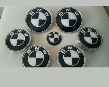Bmw emblemen set van 7 logo's > zwart wit g05 e60 e90 e39 beschikbaar voor biedingen