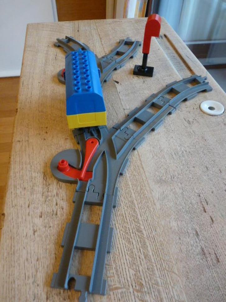 Lego Duplo treinrails + wissels, Kinderen en Baby's, Speelgoed | Duplo en Lego, Gebruikt, Duplo, Complete set, Ophalen