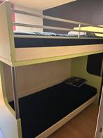 Stapelbed met bureau, Kinderen en Baby's, Kinderkamer | Bedden, Ophalen, 85 tot 100 cm, Hoogslaper of Stapelbed, Zo goed als nieuw
