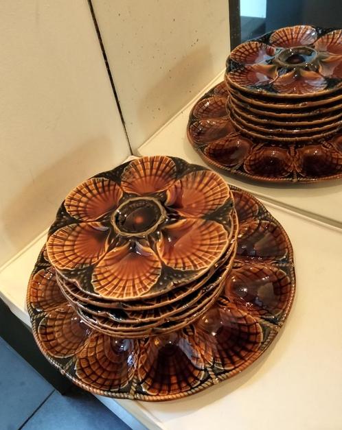 Magnifique Service à Huîtres " SARREGUEMINES ", Antiek en Kunst, Antiek | Servies los, Ophalen of Verzenden