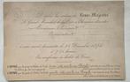 Leopold 2+1874+uitnodigingskaart+droogstempel, Ophalen of Verzenden, Zo goed als nieuw, Kaart, Foto of Prent