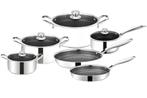 CheffingerCF-PS1010 Pannenset - 10-delig - RVS - Inductie, Huis en Inrichting, Keuken | Potten en Pannen, Ophalen, Nieuw, Pannenset