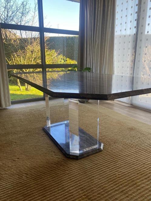 Marmeren eettafel, Huis en Inrichting, Tafels | Eettafels, Zo goed als nieuw, 50 tot 100 cm, 200 cm of meer, Vijf personen of meer