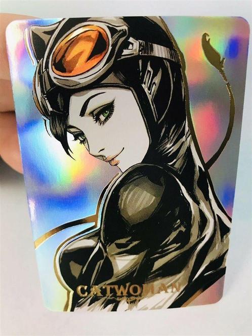 Marvel DC CATWOMAN Selina Kyle Batman Foil Holo Card, Collections, Cinéma & Télévision, Neuf, Envoi