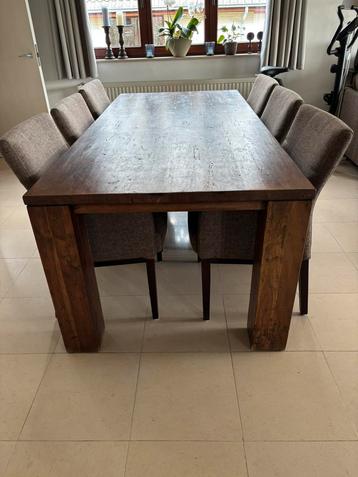 Table à manger en bois marron, 150 à 200 cm, Cinq personnes ou plus, Comme neuf, Enlèvement