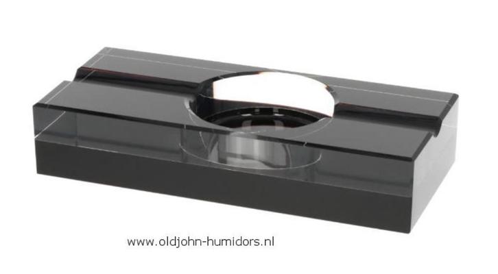 ANGELO SIGARENASBAK ZWART KRISTALGLAS 20 cm!!!  1,6 kg sab22, Verzamelen, Rookartikelen, Aanstekers en Luciferdoosjes, Nieuw, Asbak