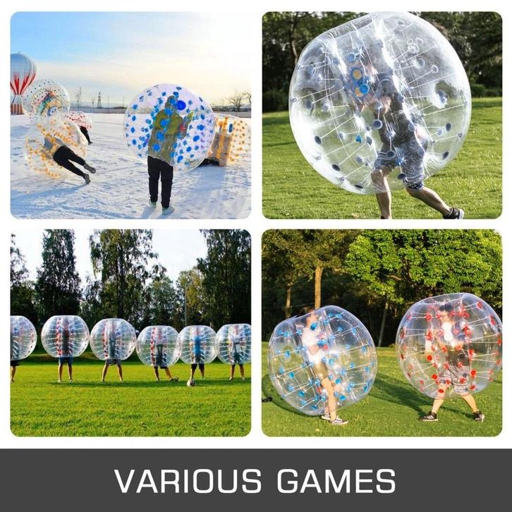 Zorb: 4 Vevor bumperballen (1,5m diameter), Sport en Fitness, Overige Sport en Fitness, Ophalen