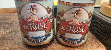 Mrs rose koffie blikken 2x 10€ disponible aux enchères