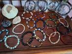 Lot de 21 bracelets+géode cristal de roche+ grosse améthyste, Bijoux, Sacs & Beauté, Comme neuf, Rose, Enlèvement