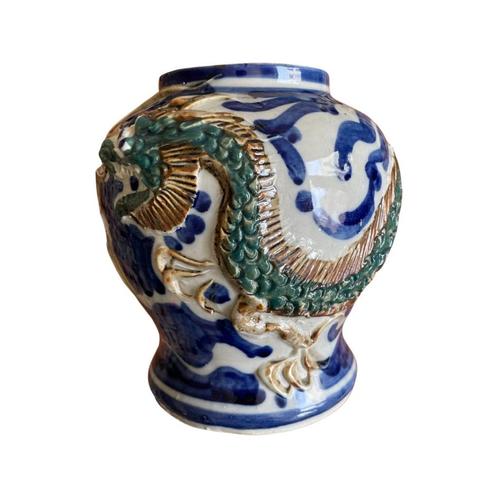 Chinese gemberpot met elegante draak, Antiek en Kunst, Kunst | Niet-Westerse kunst, Ophalen of Verzenden