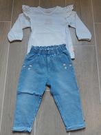 Set broek + bloes BESS - meisje - wit/blauw - maat 74, Bess, Meisje, Ophalen of Verzenden, Zo goed als nieuw