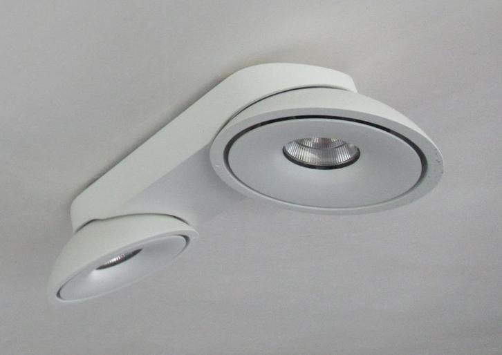Tweeter On Reo Wit Led - 2 stuks, Huis en Inrichting, Lampen | Hanglampen, Zo goed als nieuw, Minder dan 50 cm, Metaal, Ophalen