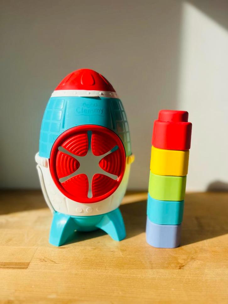 Soft Clemmy raket van clementoni, Kinderen en Baby's, Speelgoed | Bouwstenen, Zo goed als nieuw, Overige merken, Ophalen of Verzenden