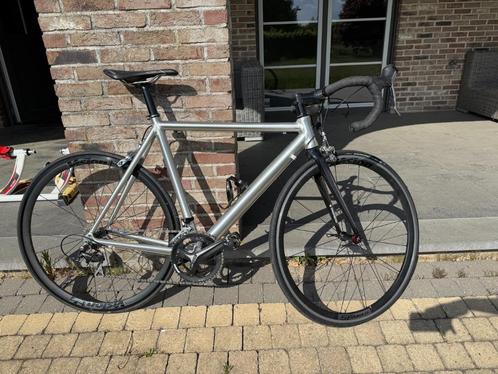 Koersfiets met indoortrainer TACX, Fietsen en Brommers, Fietsen | Racefietsen, Gebruikt, Heren, Overige merken, Ophalen