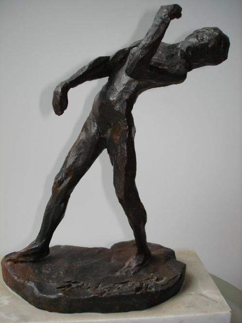 Pierre de Soete °1886-1948 brons 'de vioolspeler' violoniste, Antiek en Kunst, Kunst | Beelden en Houtsnijwerken, Ophalen