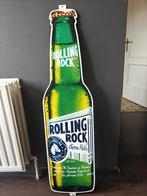 Gigantisch Dubbelzijdig Rolling Rock Metalen Bord  1998, Verzamelen, Merken en Reclamevoorwerpen, Ophalen of Verzenden, Gebruikt
