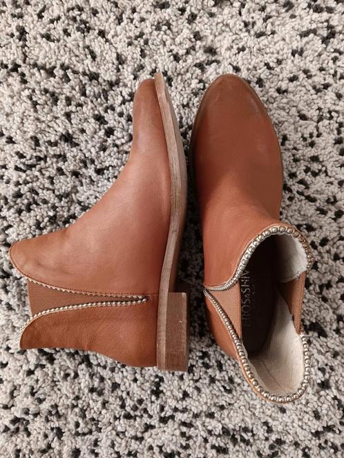 ZGAN Eros&Shiva 39 enkellaarsjes camel, Kleding | Dames, Schoenen, Zo goed als nieuw, Lage of Enkellaarzen, Bruin, Ophalen of Verzenden