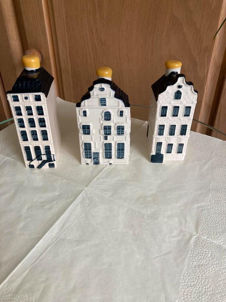 3 KLM DELFT BLUE HOUSES Amsterdam Bols numéros 57 45 84, Collections, Aviation, Comme neuf, Enlèvement ou Envoi