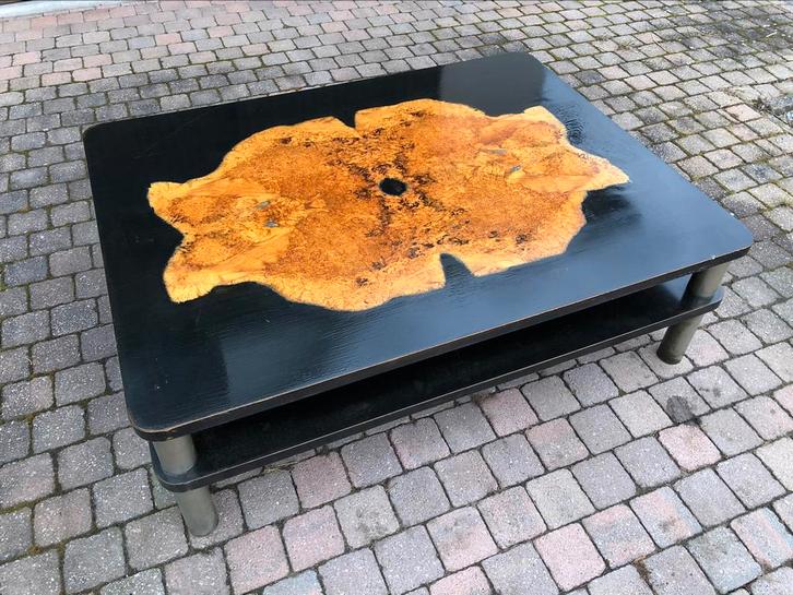 Vintage salontafel wortelfineer, Huis en Inrichting, Tafels | Salontafels, Gebruikt, Minder dan 50 cm, 100 tot 150 cm, 50 tot 100 cm