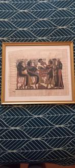 Tafereel op papyrus ingekaderd., Ophalen