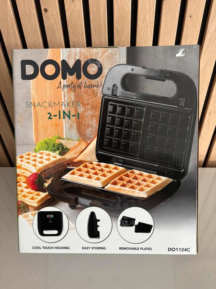 Monsieur Domo wafelijzer en croque, Elektronische apparatuur, Wafelijzers, Nieuw, Uitneembare platen, Ophalen of Verzenden