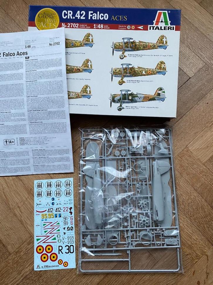 CR. 42 FALCO - BELGISCHE LUCHTMACHT - 1:48, Hobby en Vrije tijd, Modelbouw | Vliegtuigen en Helikopters, Nieuw, Vliegtuig, Groter dan 1:72