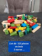 Set van 125 gekleurde houten blokken, Gebruikt, Ophalen of Verzenden
