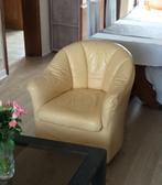 Lederen zetel voor 1 pers, Huis en Inrichting, Fauteuils, Ophalen, Zo goed als nieuw, Leer