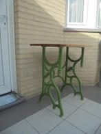 Mooi speciaal upcycling tuin- , terras- , bijzettafeltje, Tuin en Terras, Ophalen, Zo goed als nieuw, Rechthoekig, Metaal