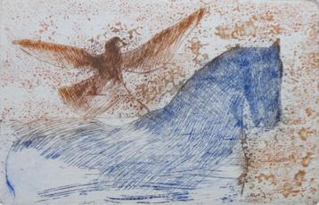 ANDRE GOEZU / NIEUWJAARSKAART / KLEURETS-AQUATINT / 11x19cm beschikbaar voor biedingen