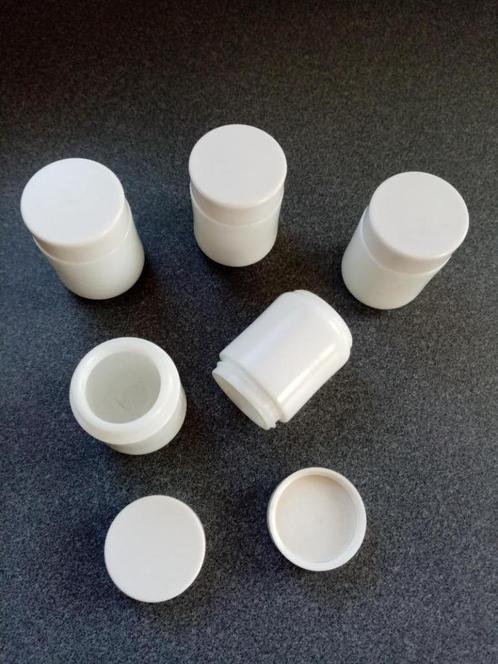 nieuw 5 opaline mengpotjes met draaideksel verf of crèmes, Hobby en Vrije tijd, Schilderen, Nieuw, Overige typen, Ophalen of Verzenden