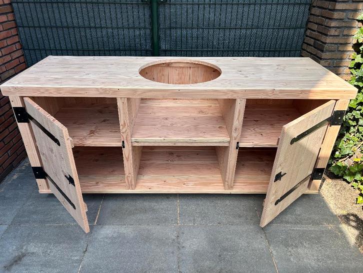 Uniek BBQ-meubel, buitenkeuken van douglas of steigerhout, Tuin en Terras, Buitenkeukens, Nieuw, Ophalen