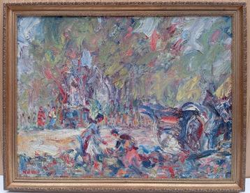 topwerk PAUL KRON (1869-1936) oud schilderij beschikbaar voor biedingen