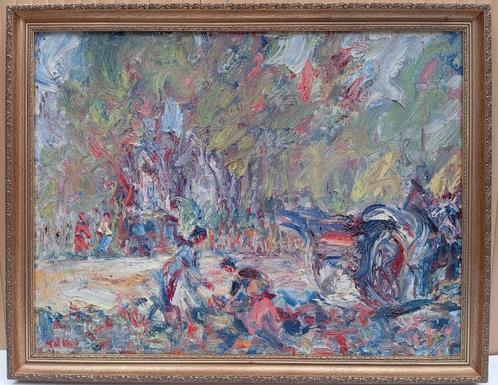 topwerk PAUL KRON (1869-1936) oud schilderij, Antiek en Kunst, Kunst | Schilderijen | Klassiek, Ophalen of Verzenden